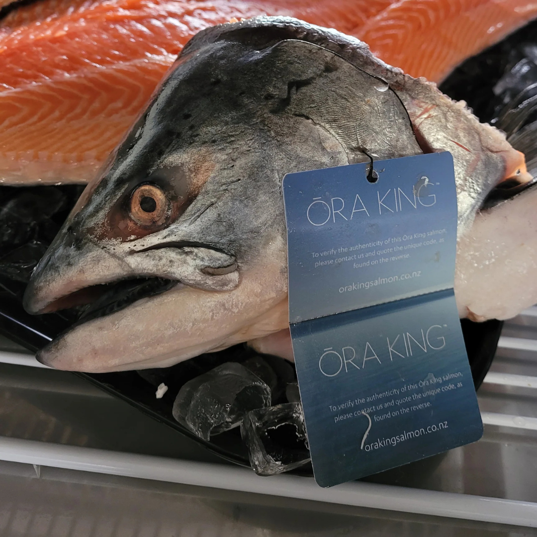Fresh Ōra King Salmon Head ready for delivery in Malaysia